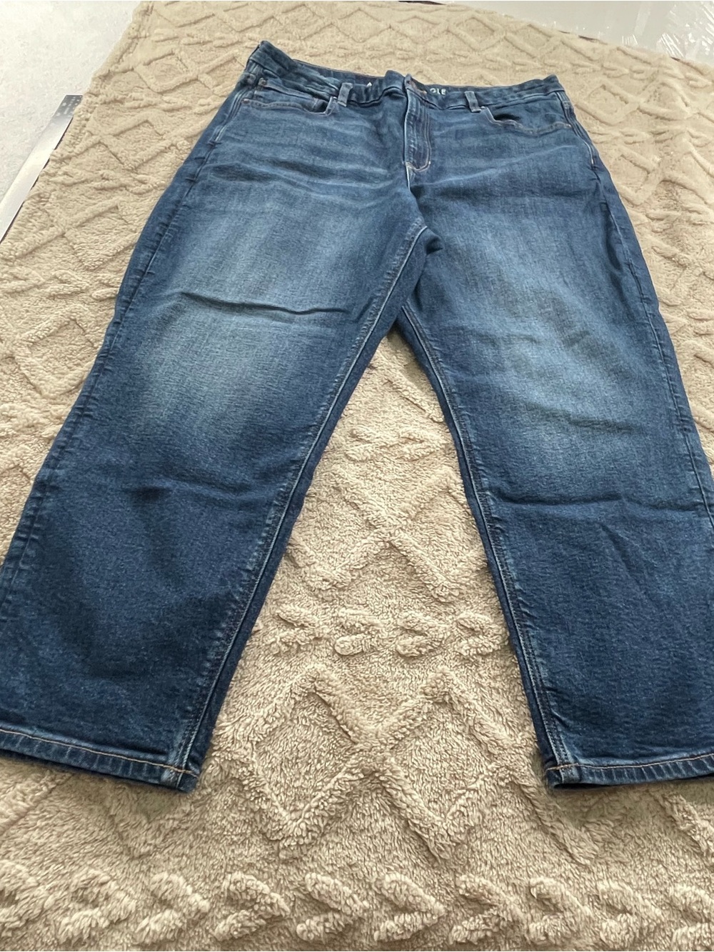 American Eagle Outfitters Curvy Mom Jeans Dk Blue Jeans Sz 18 Short